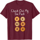 Bagel Lover Check Out My Six Pack Funny Gym Workout Shirt T-Shirt - T-Shirt | Maroon