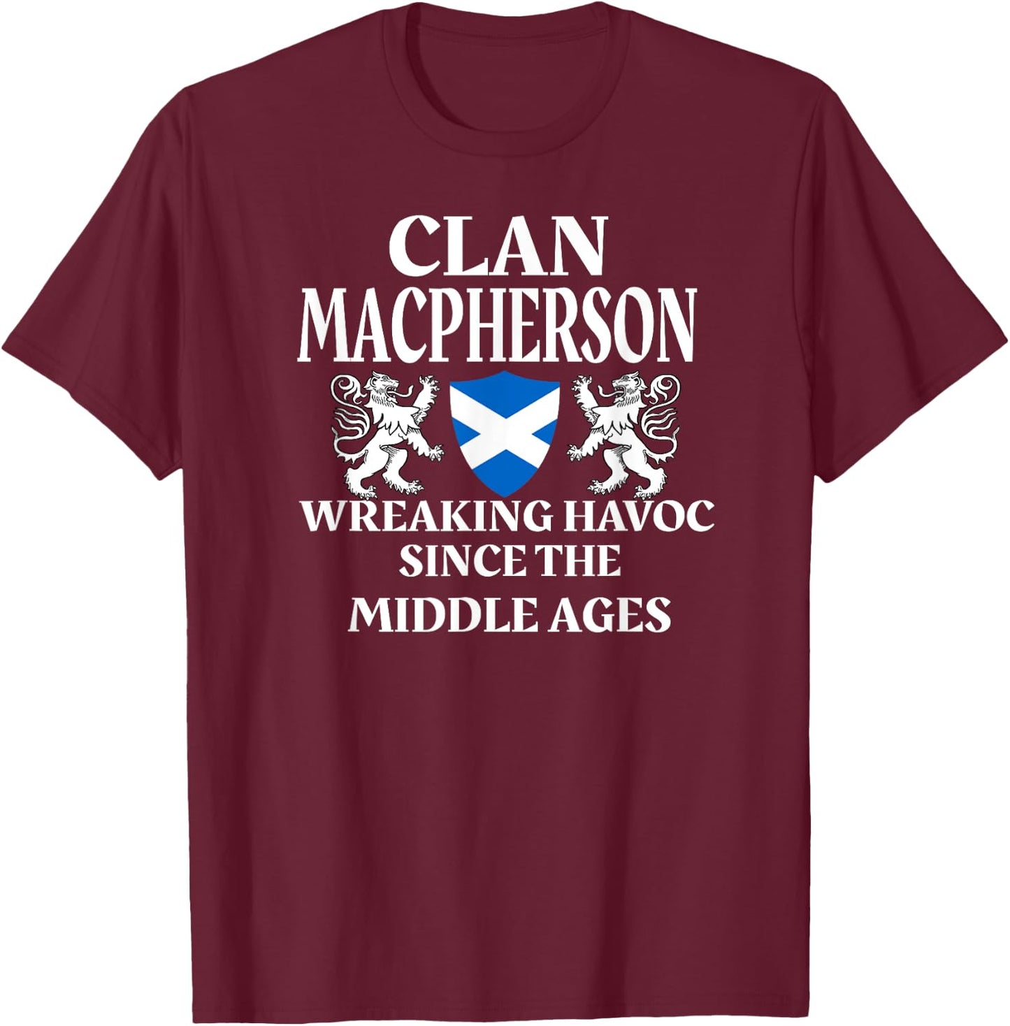 MacPherson Scottish Family Clan Scotland Name T-Shirt - T-Shirt | Maroon