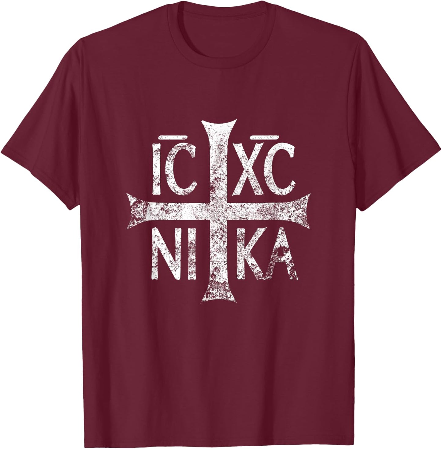 IC XC NIKA Cross Eastern Christian Greek Shirt T-Shirt - T-Shirt | Maroon