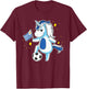 Soccer Unicorn Uruguay Jersey Design Uruguayan Football Gift T-Shirt - T-Shirt | Maroon