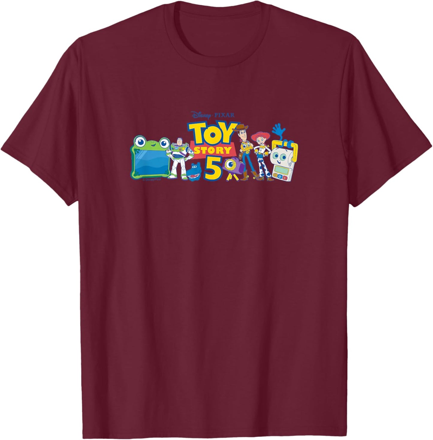 Toy Story 5 - Characters Horizontal T-Shirt - T-Shirt | Maroon