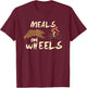Meals on Wheels Cycling & Nature Design For Mountain Biker T-Shirt - T-Shirt | Maroon