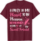A piece of my heart is in heaven in memory of my friend T-Shirt - T-Shirt | Maroon