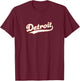 Detroit | Vintage Look, Michigan Pride T-Shirt - T-Shirt | Maroon