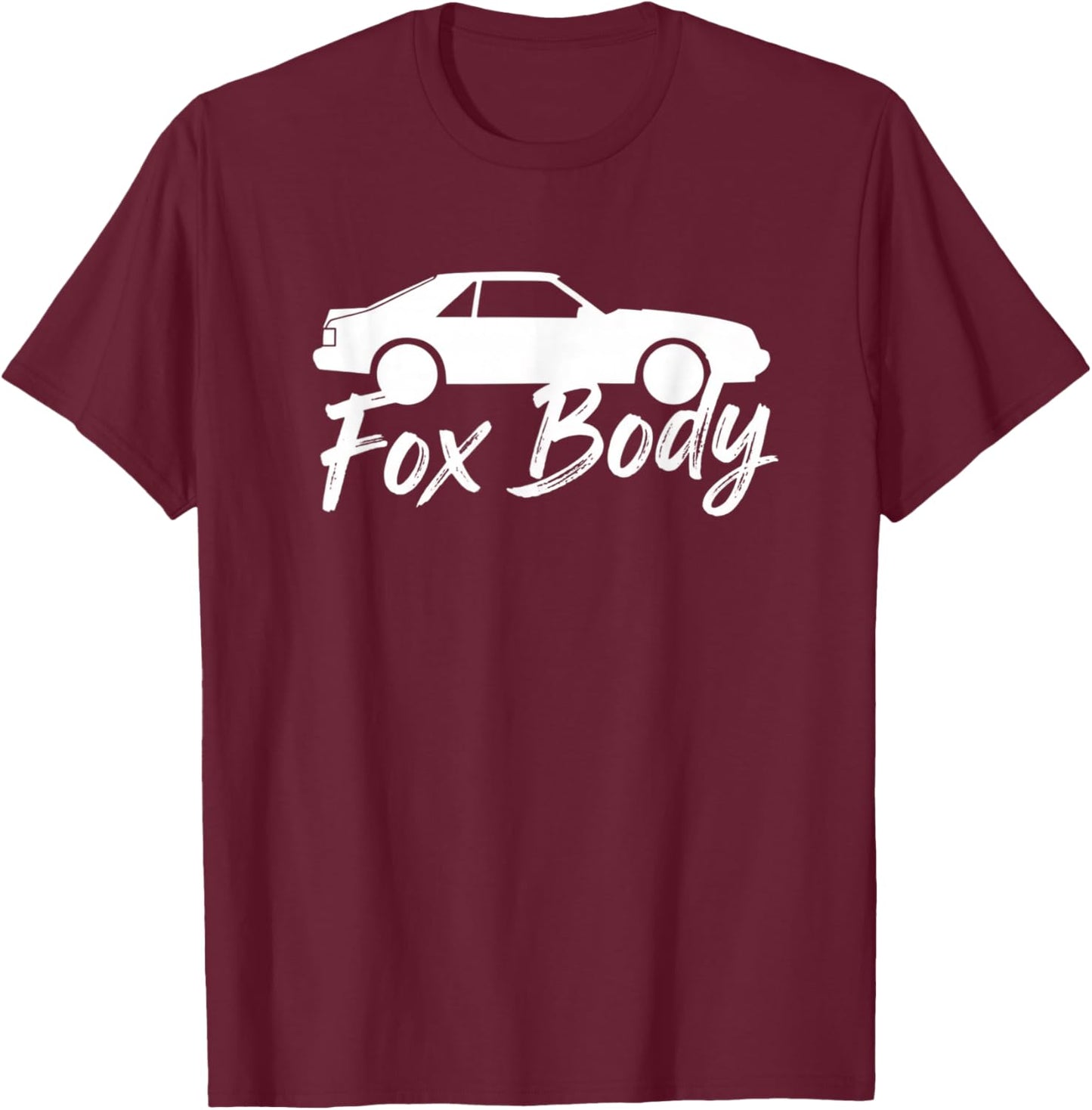Fox Body Classic Coupe Foxbody Silhouette for Fox Body T-Shirt - T-Shirt | Maroon