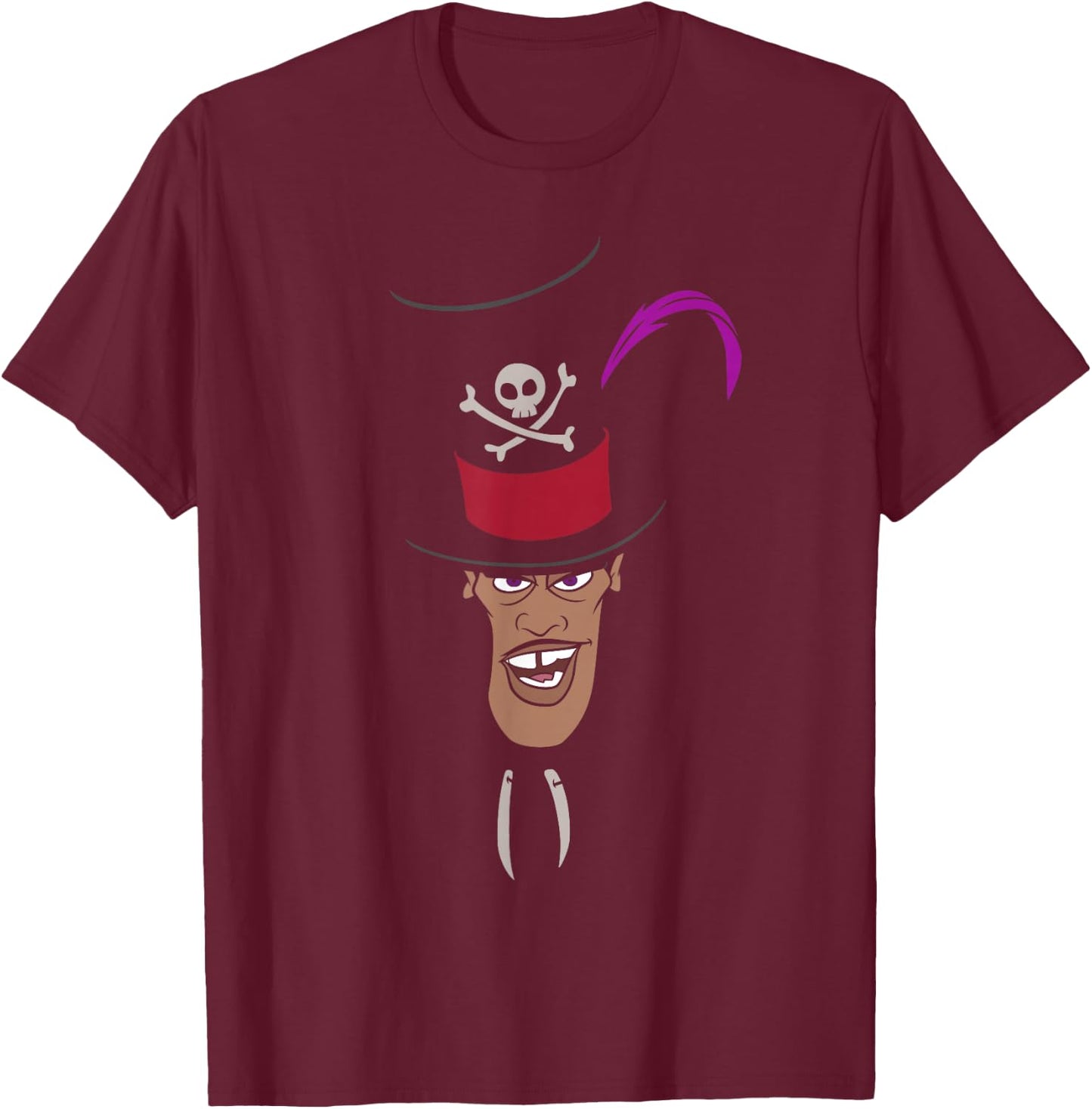 Disney Villains Dr. Facilier Face T-Shirt - T-Shirt | Maroon