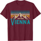 Vienna Austria Vienna Vintage Mountains Alps Ski Souvenir T-Shirt - T-Shirt | Maroon