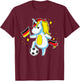 Soccer Unicorn German Jersey Design Germany Football Gift T-Shirt - T-Shirt | Maroon