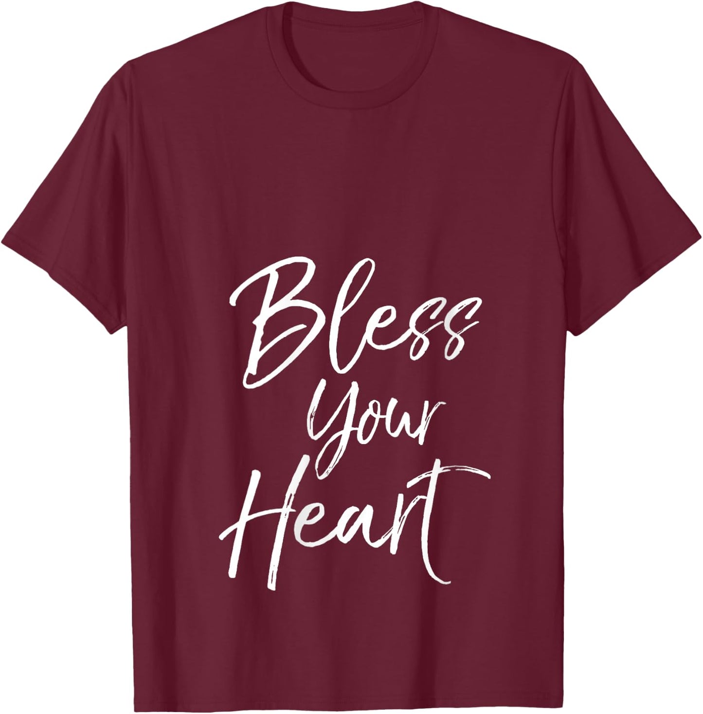 Funny Southern Christian Saying Quote Gift Bless Your Heart V-Neck T-Shirt - T-Shirt | Maroon