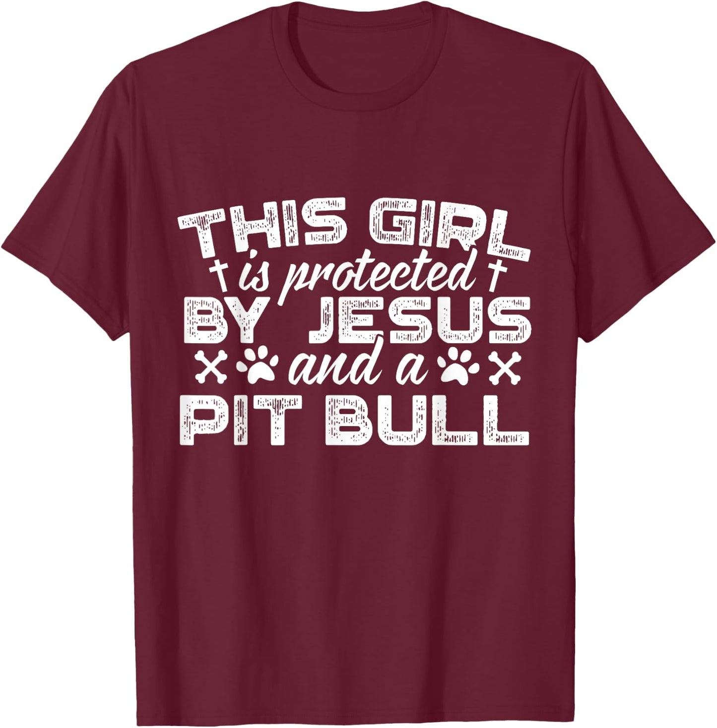 Pit Bull | Christian Gift T-Shirt - T-Shirt | Maroon