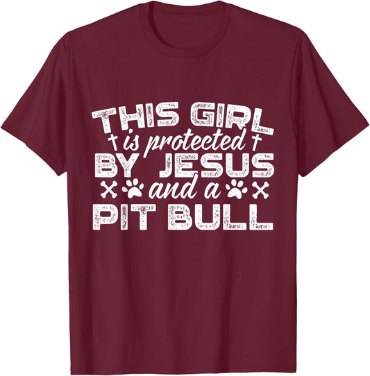 Pit Bull | Christian Gift T-Shirt - T-Shirt | Maroon