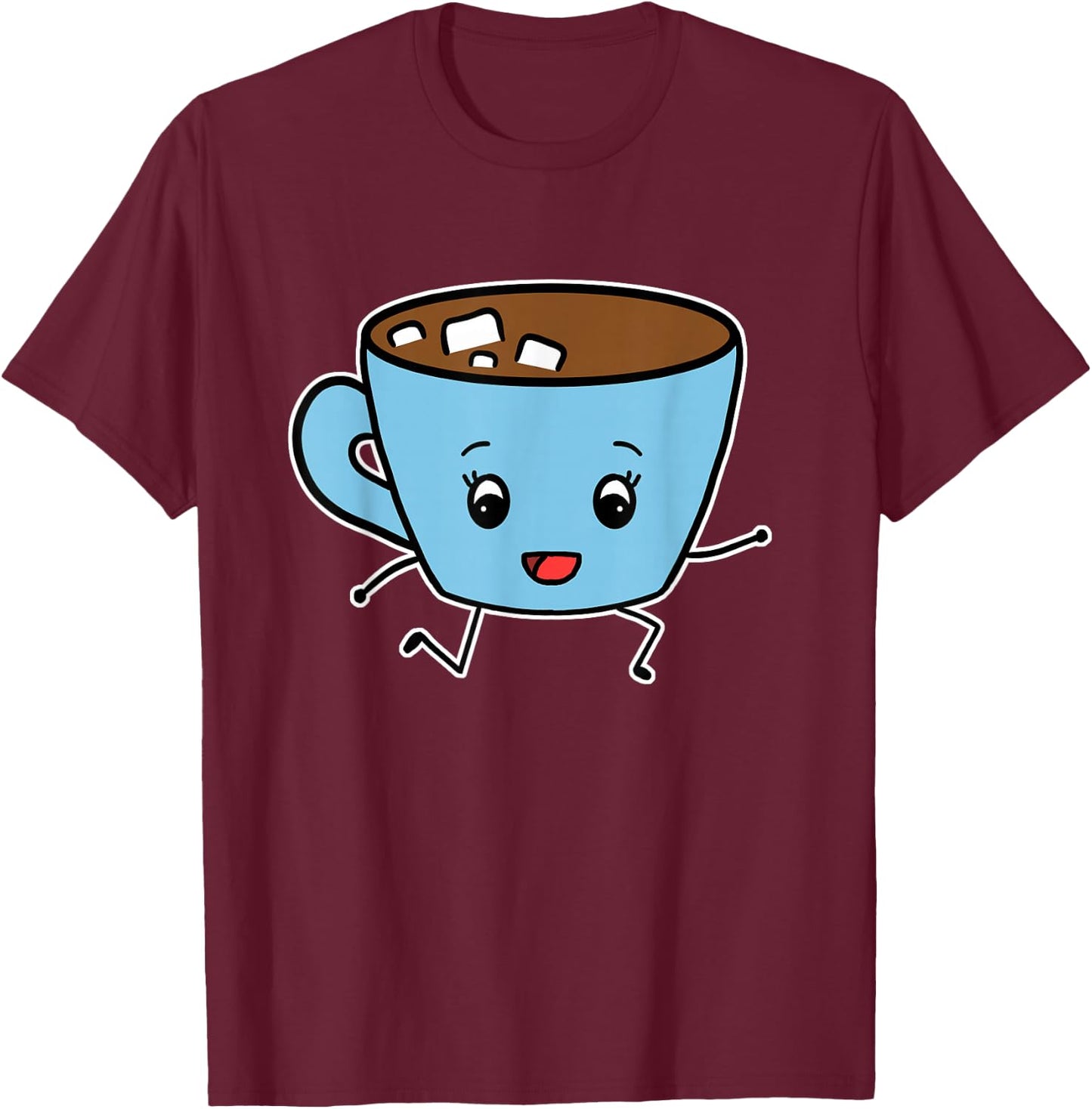 Hot Chocolate Running Hot Cocoa Costume T-Shirt - T-Shirt | Maroon