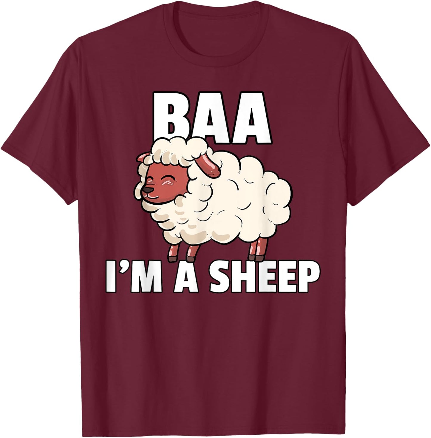 I'm A Sheep Costume For A Lamb Farmer T-Shirt - T-Shirt | Maroon
