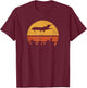 Retro Jet Airplane T-Shirt - T-Shirt | Maroon