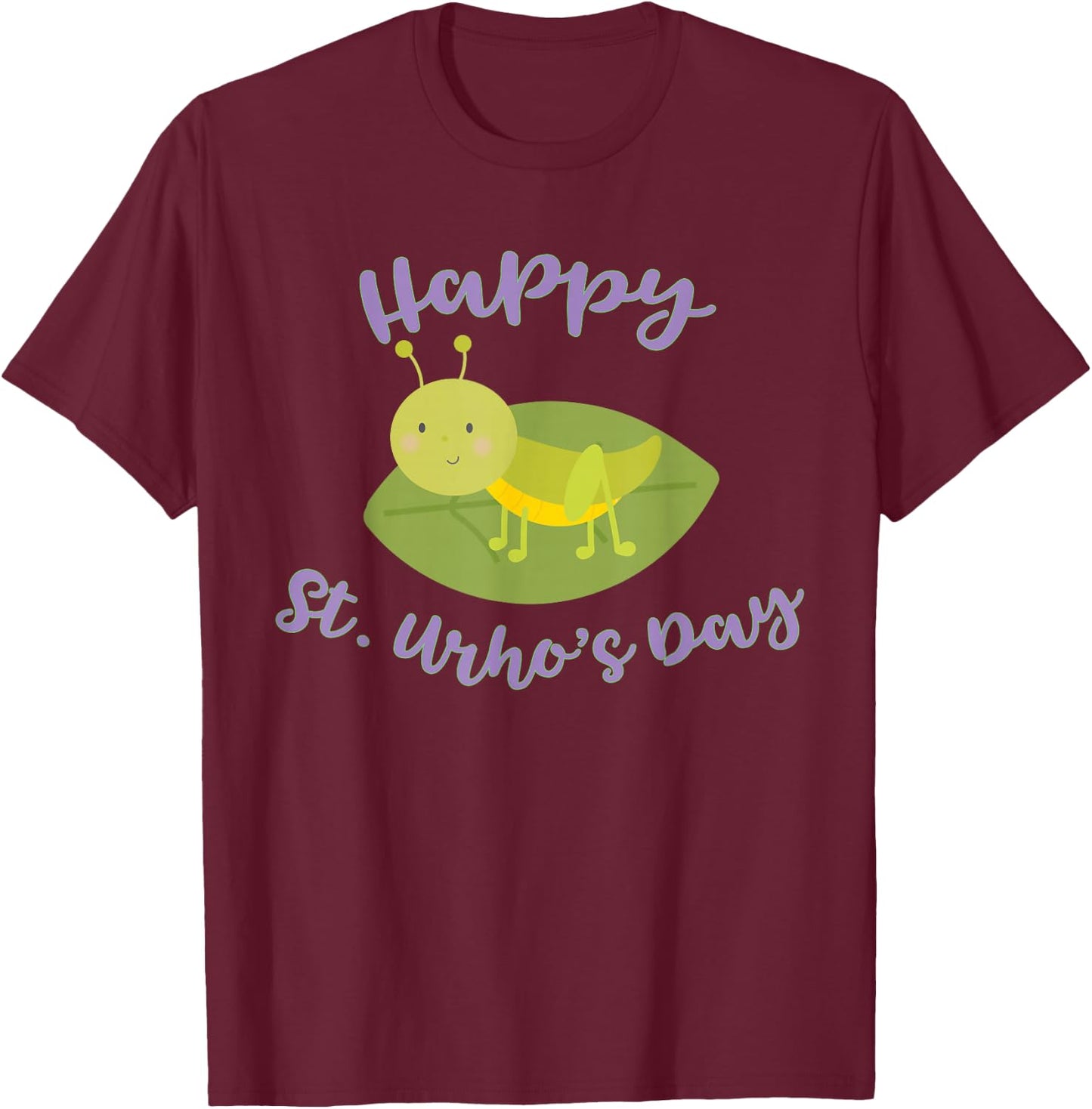 St Urho's Day Finnish Grasshopper T-Shirt - T-Shirt | Maroon