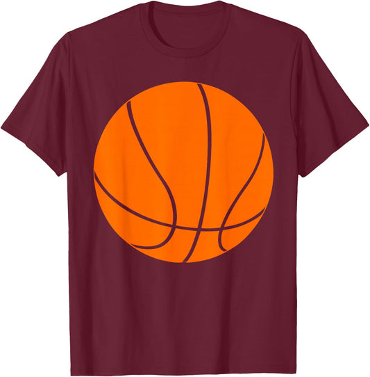 Big Orange Basketball T-Shirt - T-Shirt | Maroon