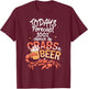Funny Crab Eating Saying - Todays Forecast Crabs And Beer T-Shirt - T-Shirt | Maroon
