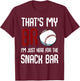 That's My Bro I'm Just Here for Snack Bar Funny Baseball T-Shirt - T-Shirt | Maroon