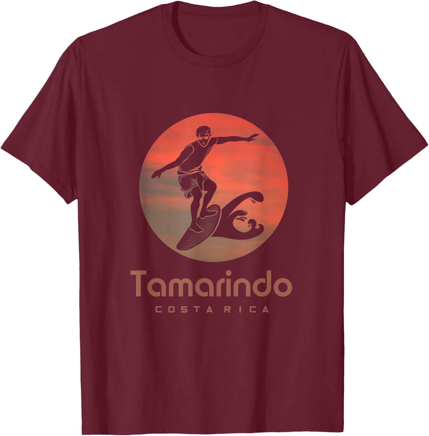 Costa Rica Windsurfing Surfing Surfers Surf Tamarindo T-Shirt - T-Shirt | Maroon