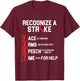 Stroke Awareness Survivor Fast Strong Warrior T-Shirt - T-Shirt | Maroon