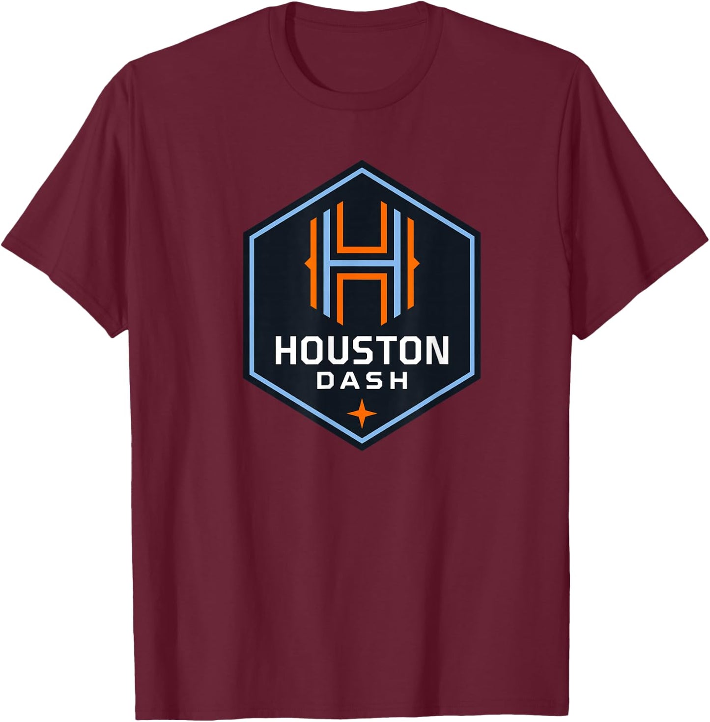 Officially Licensed NWSL Houston Dash FC T-Shirt - T-Shirt | Maroon