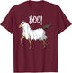 Horse Ghost Costume Funny Equestrian Horse Lover Halloween T-Shirt - T-Shirt | Maroon