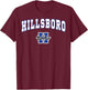 Hillsboro High School Hawks T-Shirt - T-Shirt | Maroon