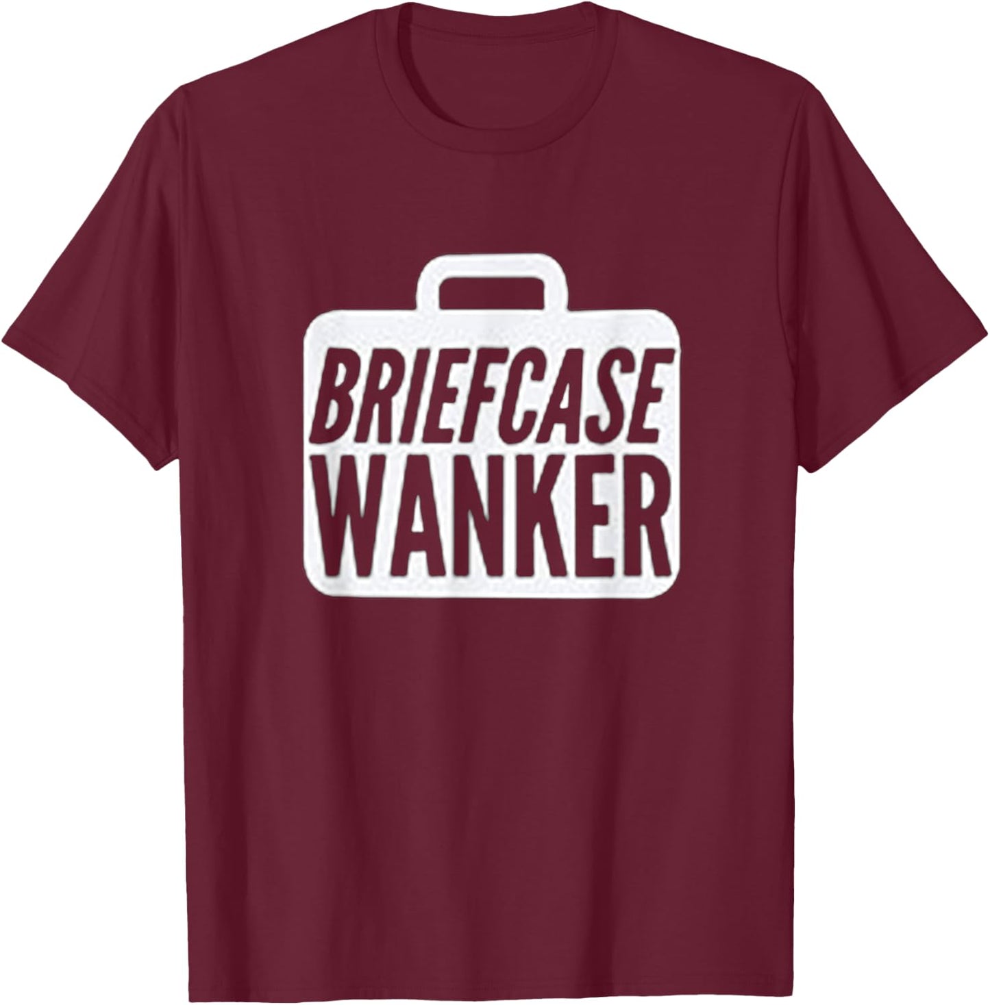 The Inbetweeners Briefcase Wanker Will Top Shirt T-Shirt - T-Shirt | Maroon