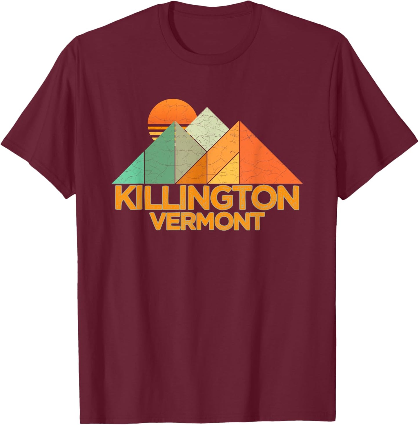 Retro Vintage Killington -Distressed Shirt T-Shirt - T-Shirt | Maroon