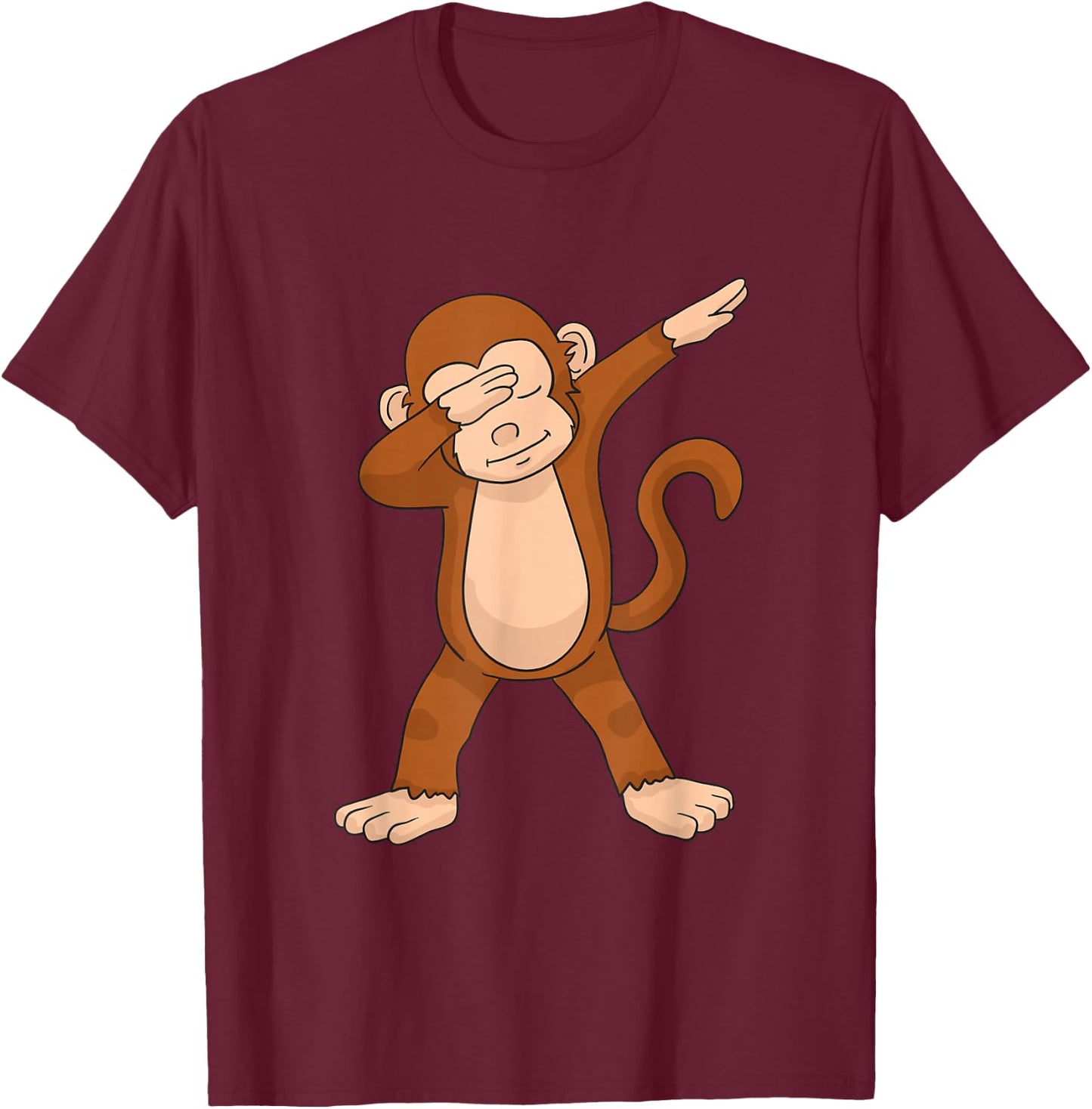 Dabbing Monkey Funny Dab Gift T-Shirt - T-Shirt | Maroon