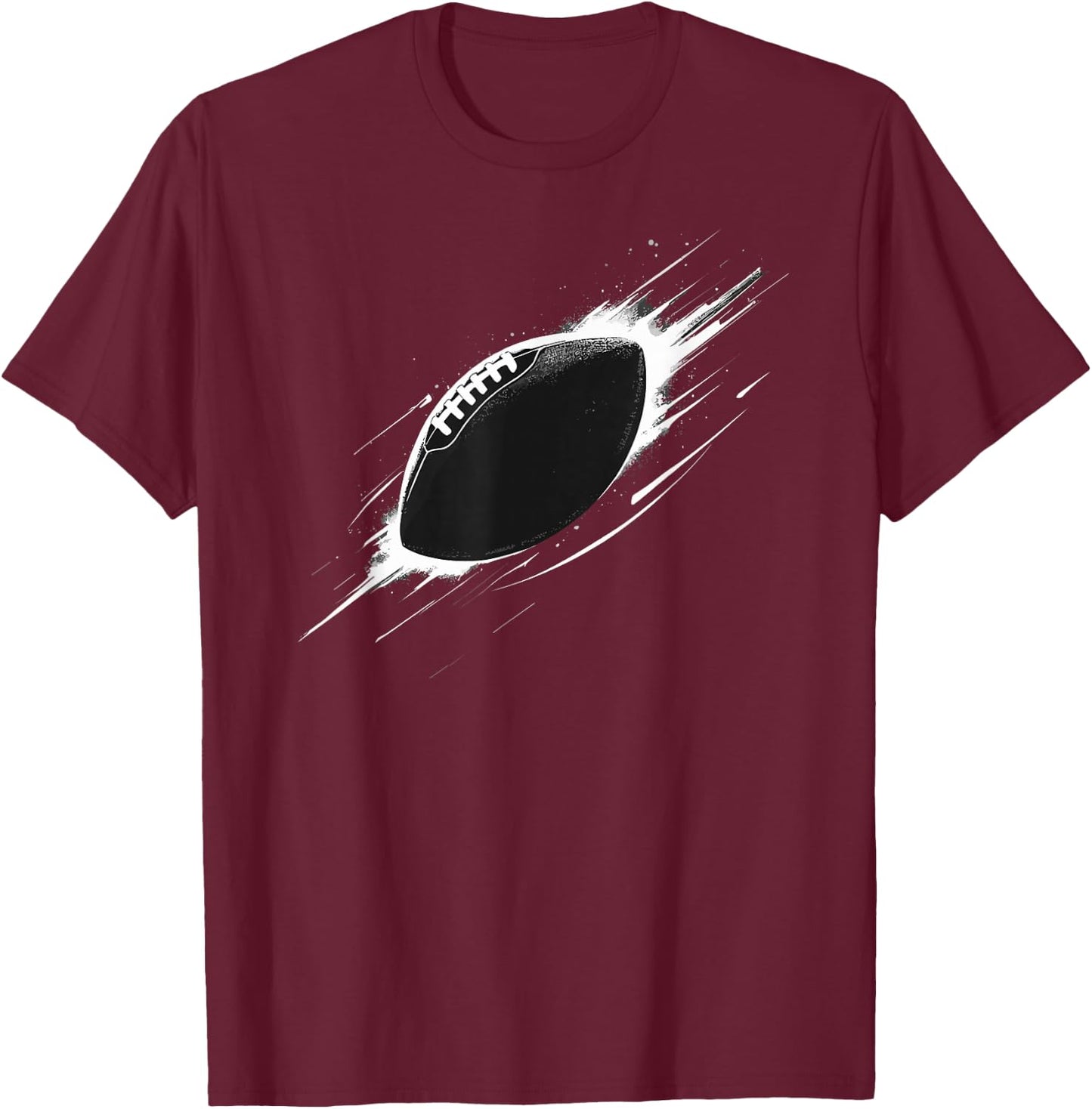 American Football Minimal Football Graphic T-Shirt - T-Shirt | Maroon
