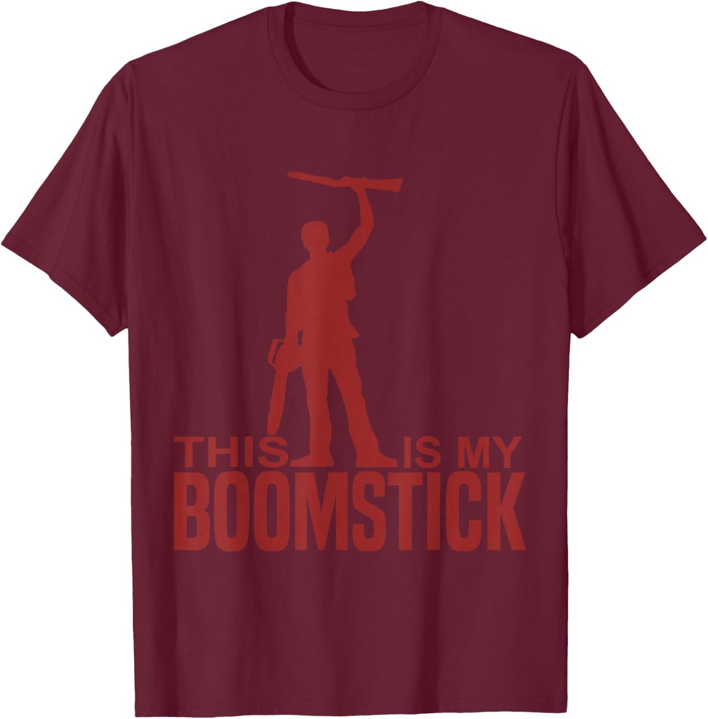 This is My Boomstick Shotgun Chainsaw Dead Evil T-Shirt - T-Shirt | Maroon