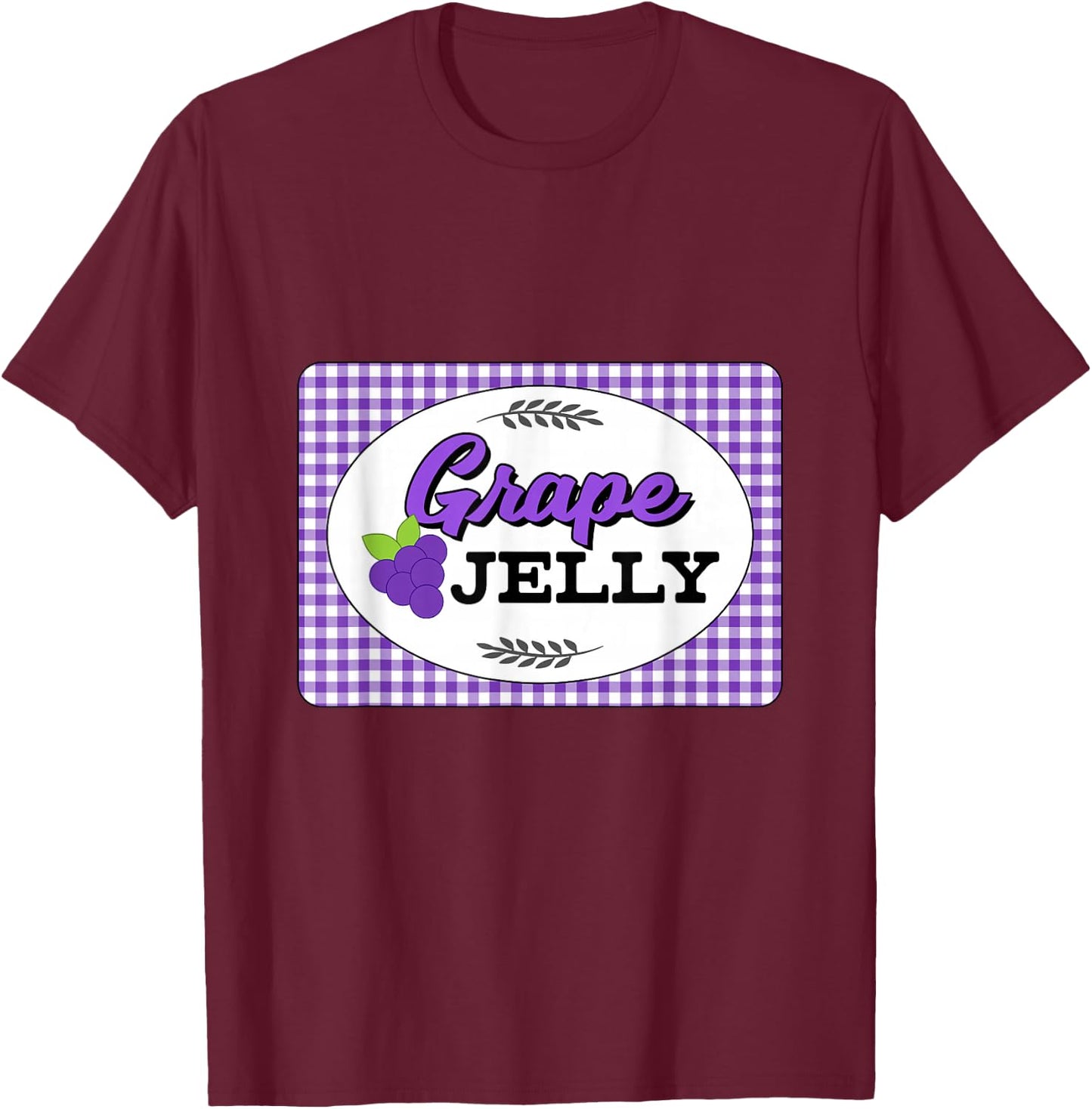 Easy Couples Halloween Costumes Grape Jelly Costume T-Shirt - T-Shirt | Maroon