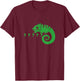Comma Chameleon funny 80's pop music Karma print T-Shirt - T-Shirt | Maroon