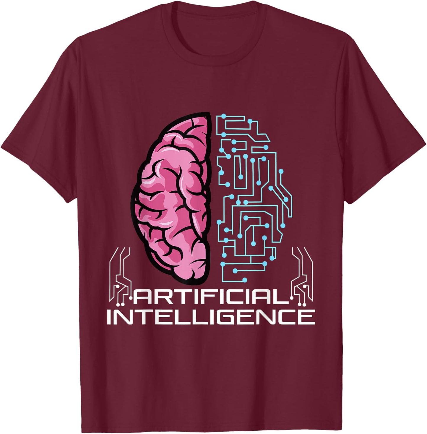 Artificial Intelligence , AI Shirt, Robot AI T-Shirt - T-Shirt | Maroon