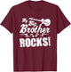 My Big Brother Rocks - Guitar Rock n Roll Funny Gift T-Shirt - T-Shirt | Maroon