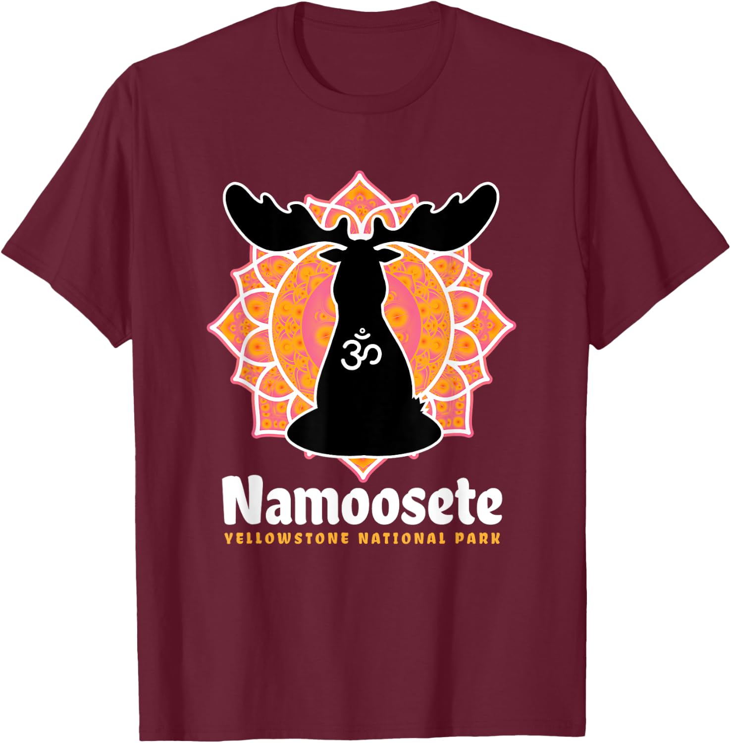 Yellowstone National Park Meditation Lover Cute Funny Gift T-Shirt - T-Shirt | Maroon