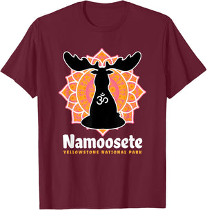Yellowstone National Park Meditation Lover Cute Funny Gift T-Shirt - T-Shirt | Maroon
