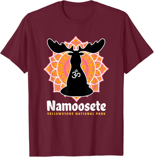 Yellowstone National Park Meditation Lover Cute Funny Gift T-Shirt - T-Shirt | Maroon