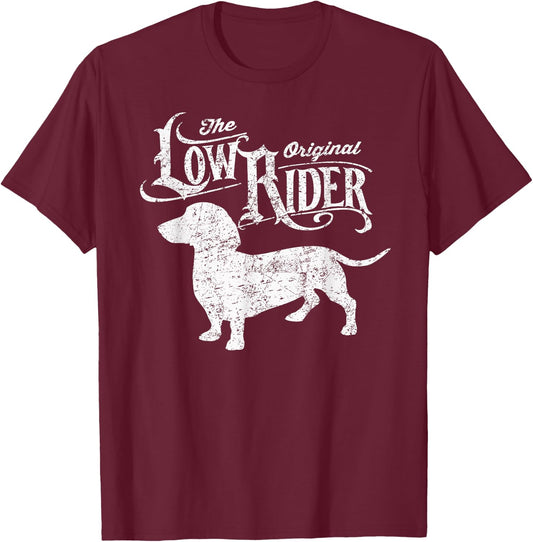 Dog Smiles Adult Dachshund Dog Funny - Black, Small T-Shirt - T-Shirt | Maroon