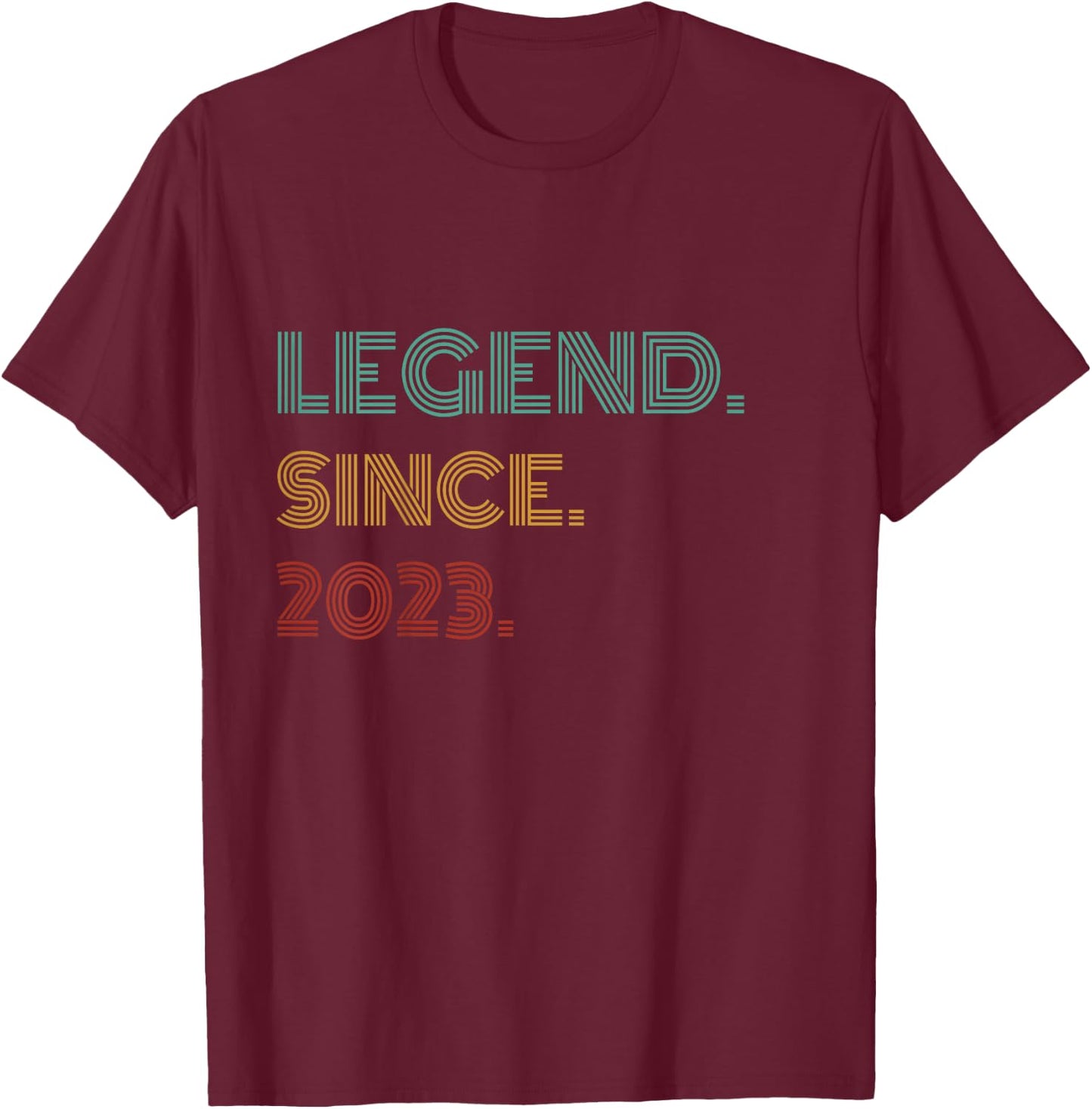 Kids 3 Years Old Legend Since 2023 3rd Birthday T-Shirt - T-Shirt | Maroon