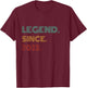 Kids 3 Years Old Legend Since 2023 3rd Birthday T-Shirt - T-Shirt | Maroon