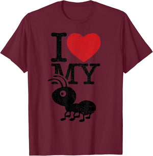 I Love My Ant Aunt Funny Auntie Heart Gift Niece Nephew T-Shirt - T-Shirt | Maroon
