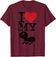 I Love My Ant Aunt Funny Auntie Heart Gift Niece Nephew T-Shirt - T-Shirt | Maroon