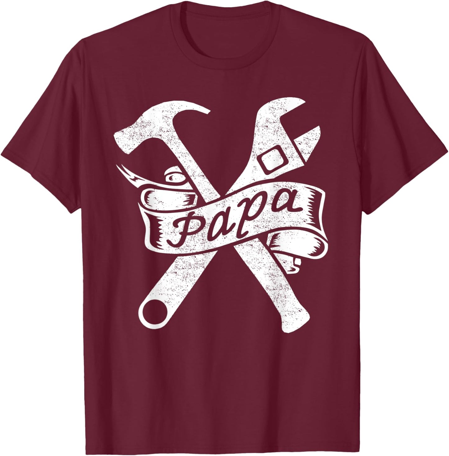 Car Mechanic Papa Wrench Hammer T-Shirt - T-Shirt | Maroon
