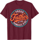 Proud Father of A Few Dumbass Kids Skeleton Dad Father's Day T-Shirt - T-Shirt | Maroon