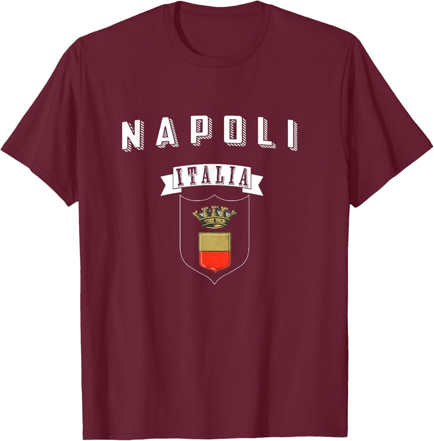 Napoli Italia T Shirt Naples Italy Jersey T-Shirt - T-Shirt | Maroon