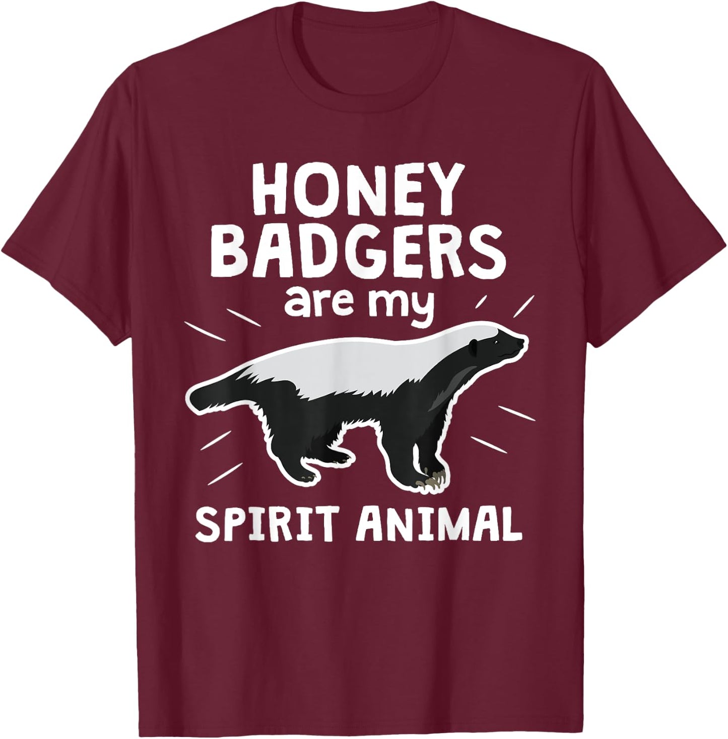 Honey Badger Spirit Animal Clothing Apparel Art Gift Kids T-Shirt - T-Shirt | Maroon