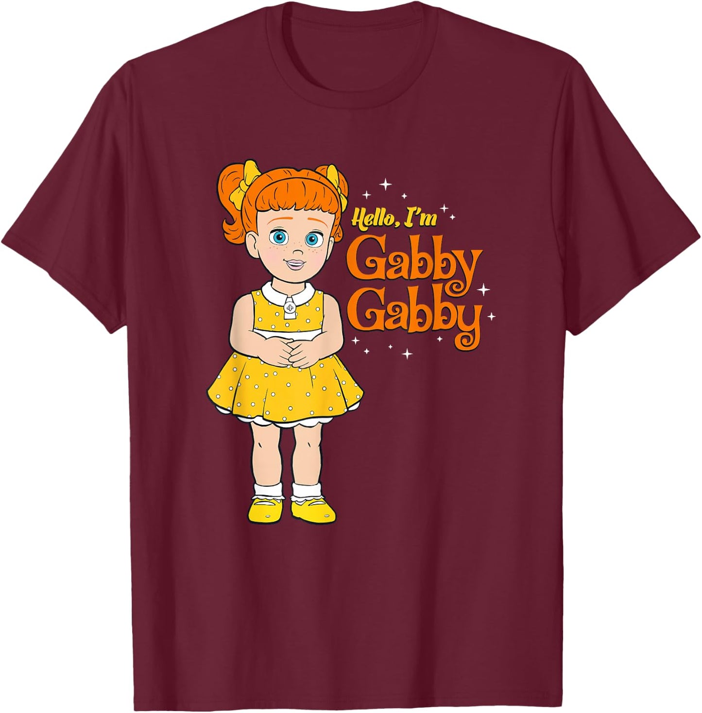 Disney Pixar Toy Story 4 Hello I'm Gabby Gabby T-Shirt - T-Shirt | Maroon