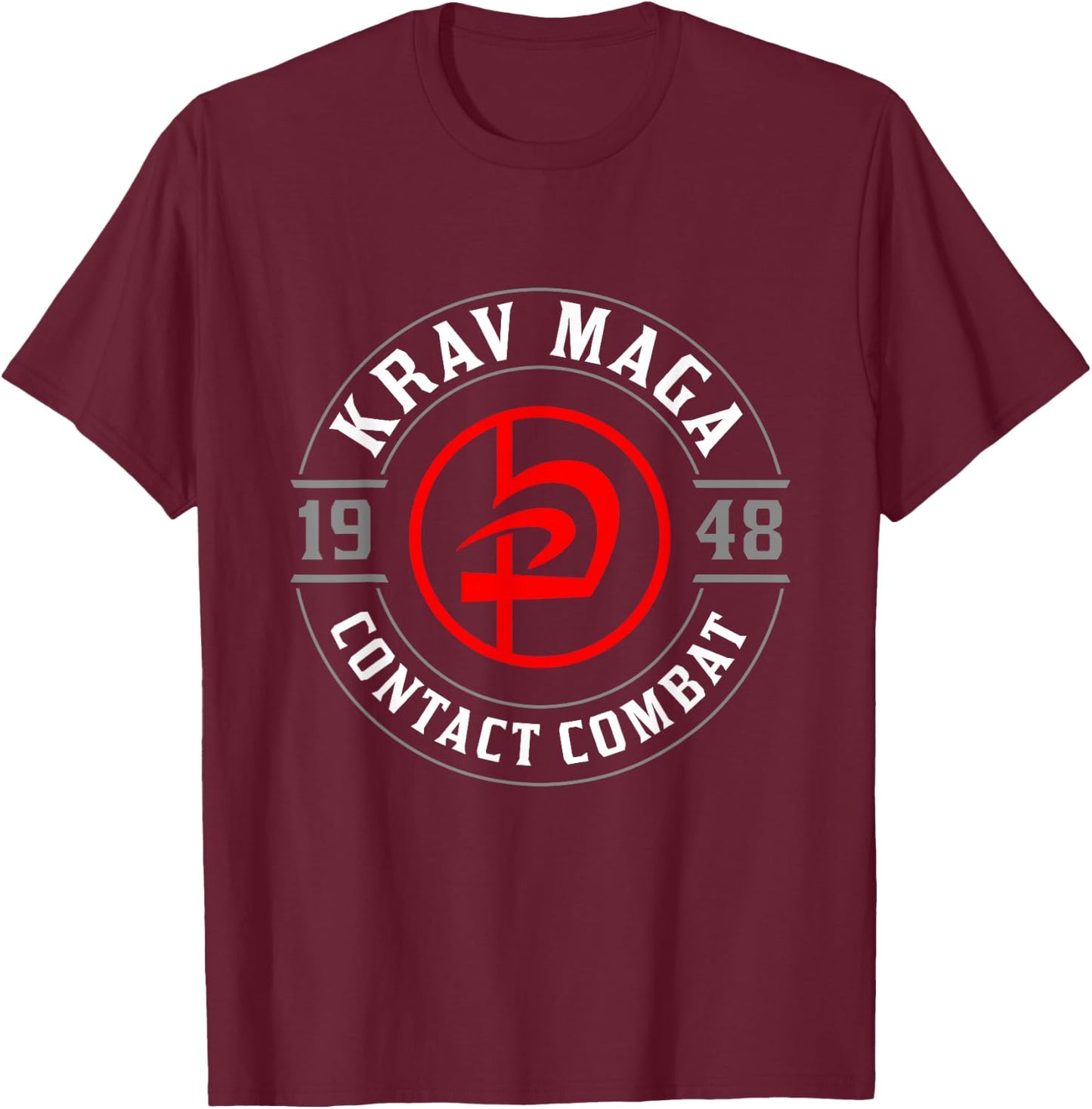 Old School Krav MAGA Hebrew Symbol Logo Women & Men T-Shirt - T-Shirt | Maroon